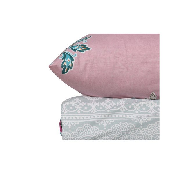 Biancheria da letto singola in cotone rosa-mentolo 140x200 cm Azra - Mijolnir-image-2