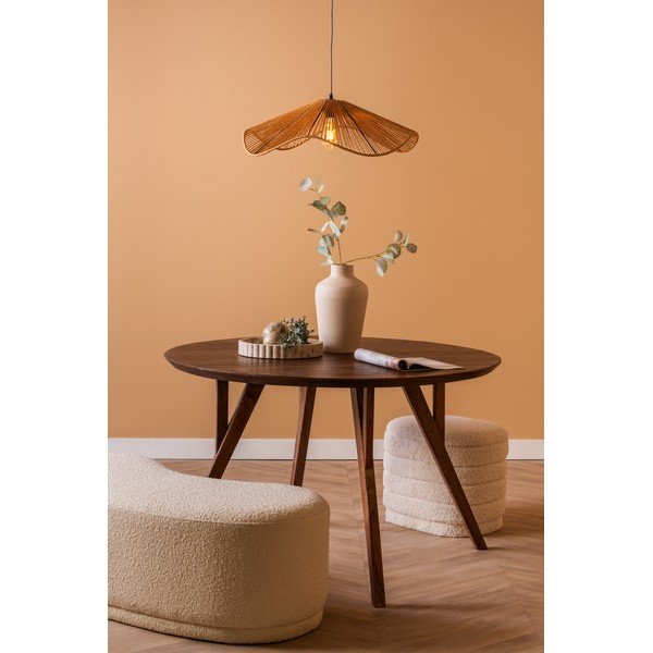 Lampadario di colore naturale in metallo con paralume in carta lavorata ø 80 cm Sombra – Leitmotiv-image-4