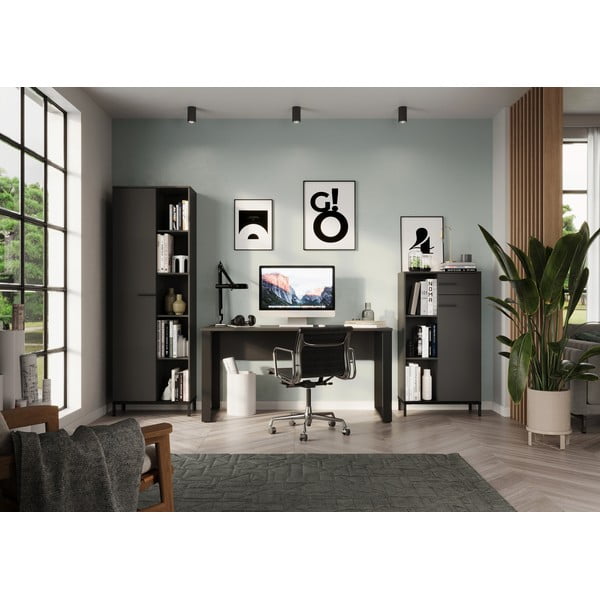 Libreria color antracite 64x120x34 cm Rovigo – Germania-image-1
