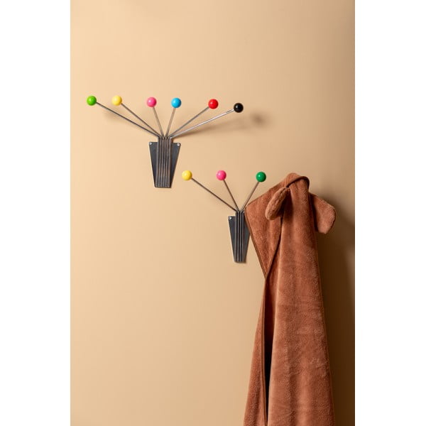 Appendiabiti da parete in metallo color argento Neptune - PT LIVING-image-1