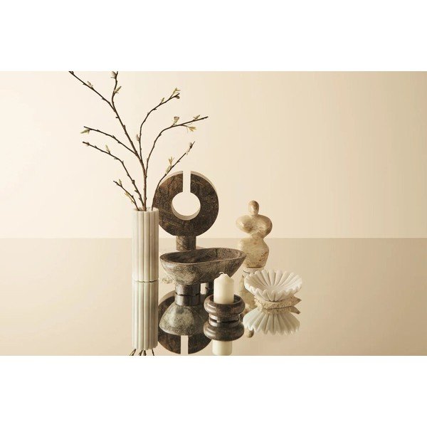 Vaso bianco in marmo (altezza totale 20 cm) Savio – Premier Housewares-image-4