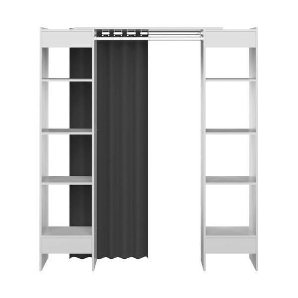 Armadio in bianco e nero 185x182 cm Tom - TemaHome-image-3