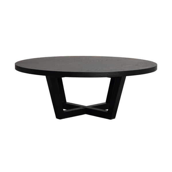 Tavolino rotondo nero in rovere ø 110 cm Boxford - Rowico-image-2