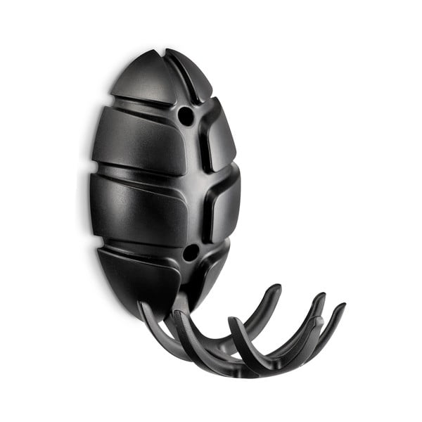 Gancio da parete nero in plastica Bug – Spinder Design-image-2