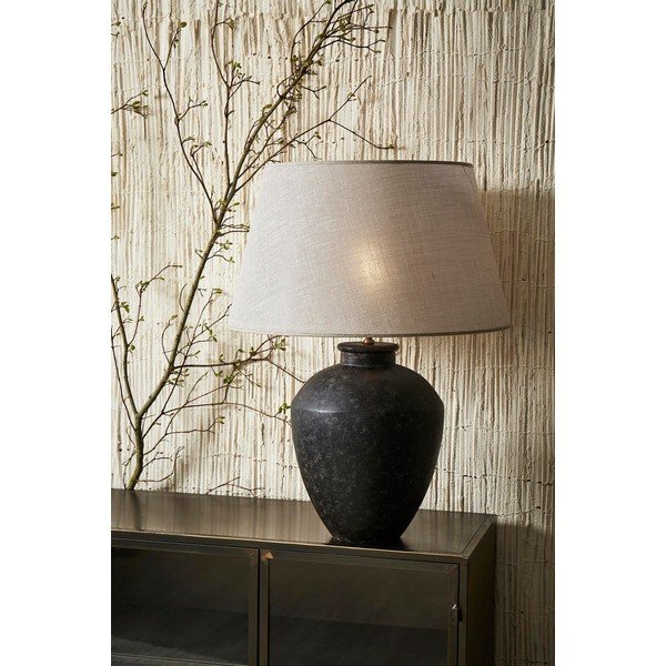 Gamba della lampada nera 47 cm Laos - Côté Table-image-1
