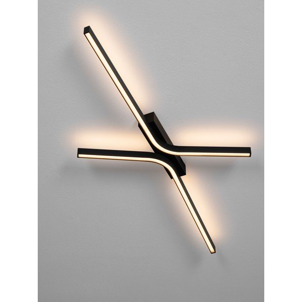 Plafoniera LED nera opaca in alluminio con intensità regolabile 50x100 cm Akro – Nova Luce-image-1