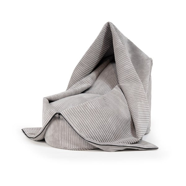 Pouf a sacco per bambini color senape con rivestimento in velluto a coste Cocoon 100 – SLOWDOWN-image-3