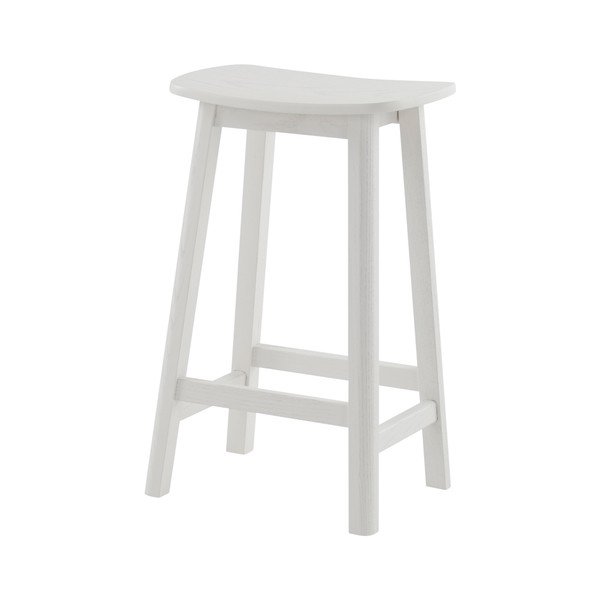 Sedia da bar bianca in frassino massiccio (altezza della seduta 65 cm) Selene – Jotex