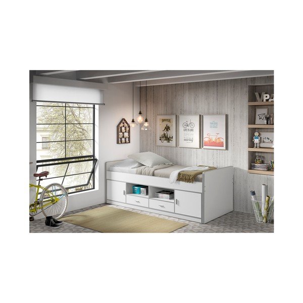 Letto per bambini bianco con contenitore , 200 x 90 cm Bonny - Vipack-image-1