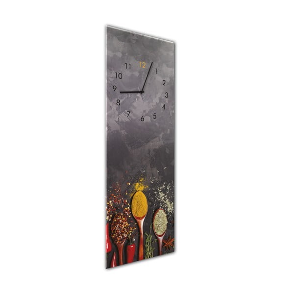 Orologio da parete Glassclock , 20 x 60 cm Spoons - Styler
