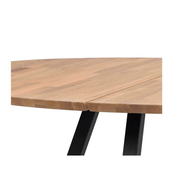 Tavolo da pranzo rotondo con piano in rovere 150x150 cm Carradale - Rowico-image-1