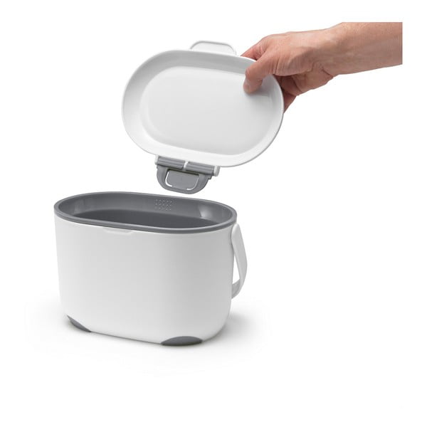 Contenitore per rifiuti compostabili bianco/grigio 2,5 l - Addis-image-1