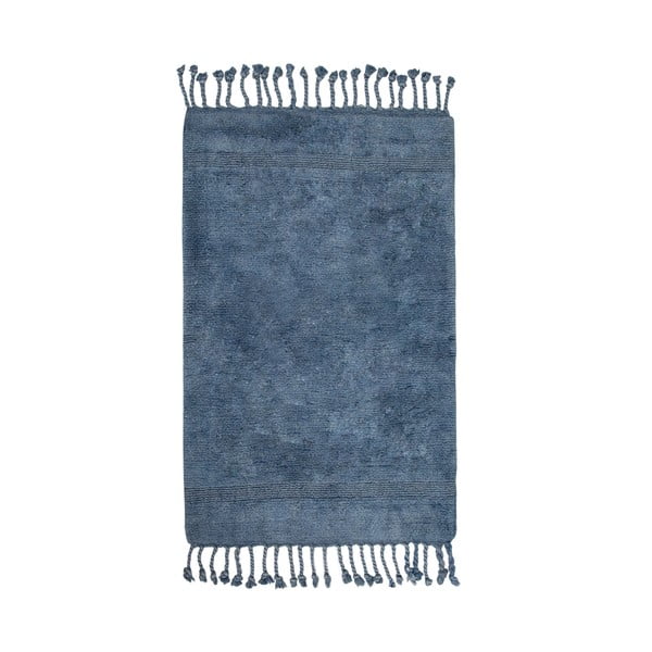 Tappeto da bagno in cotone blu, 70 x 110 cm Paloma - Foutastic