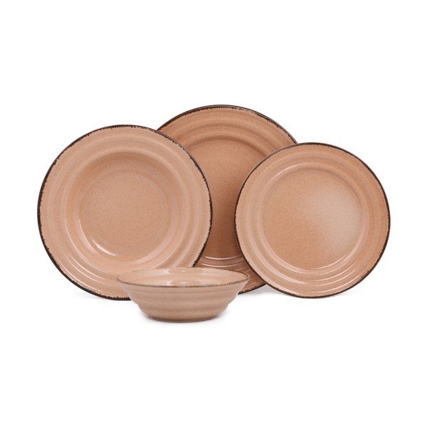 Set di 24 piatti in porcellana arancione Basis - Kütahya Porselen-image-2