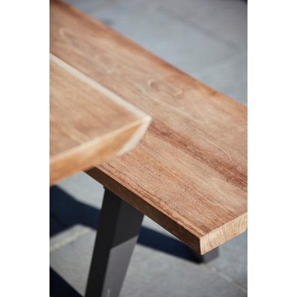 Panchina da giardino nera/naturale Pure - Diphano-image-3