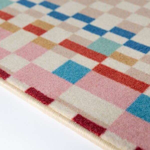 Tappeto in misto lana 180x230 cm Checkered Border – Flair Rugs-image-4