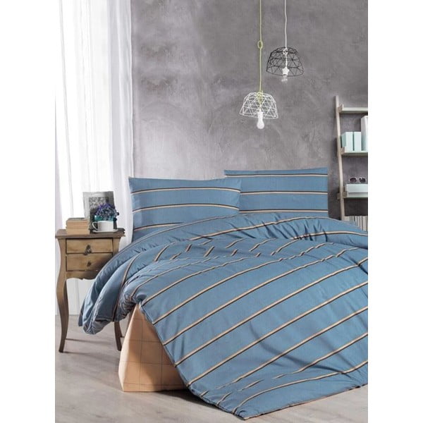 Lenzuola blu per letto matrimoniale con lenzuolo 200x220 cm - Mila Home