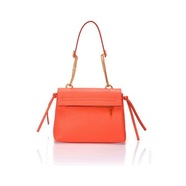 Borsa in pelle arancione chiaro Anna - Federica Bassi-image-2