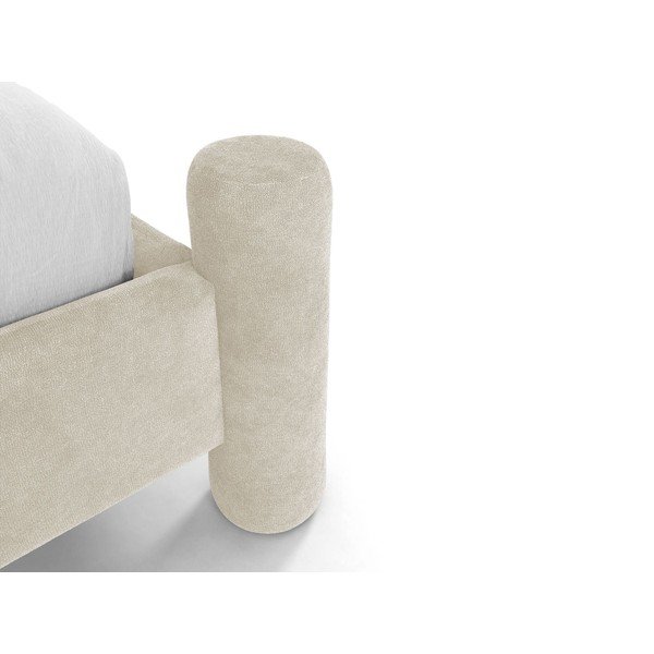 Letto matrimoniale imbottito beige con rete inclusa 160x200 cm Vera – Micadoni -image-4
