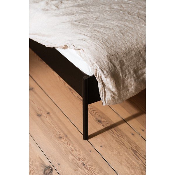 Letto matrimoniale bianco in acciaio senza testiera con rete inclusa 200x200 cm Eton Basic – noo.ma-image-4