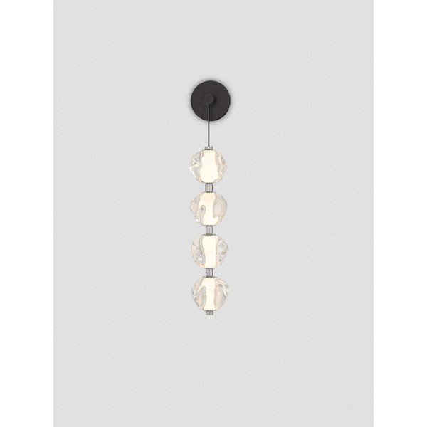 Lampada da parete LED nera opaca in metallo Ifos – Nova Luce-image-3