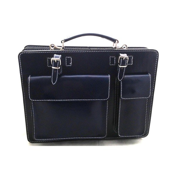 Borsa Gaia in pelle blu - Chicca Borse
