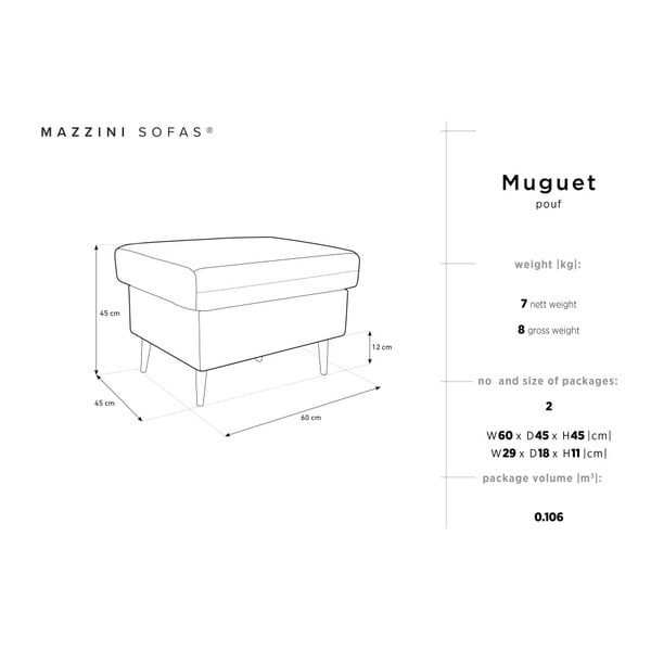Pouf Muguet blu, 60 x 45 cm - Mazzini Sofas-image-4