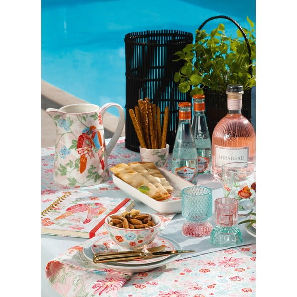 Portacandele in vetro rosa e verde - Green Gate-image-1