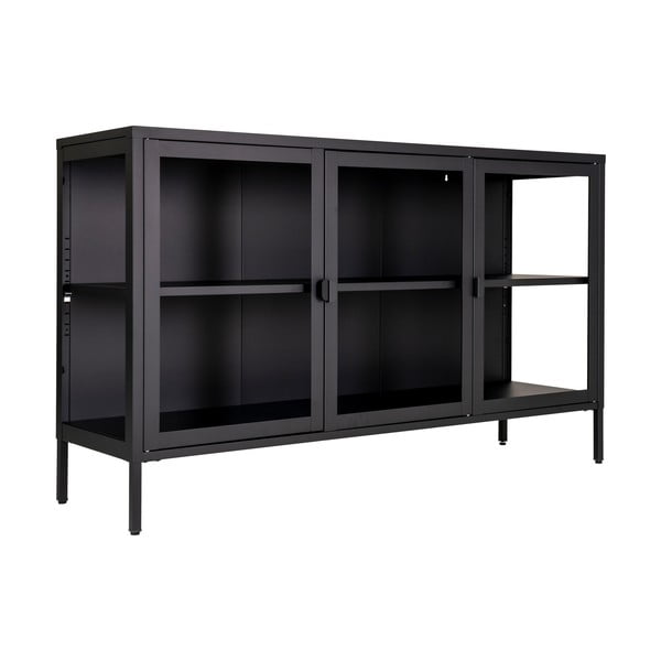 Vetrina in metallo nero 140x85 cm Brisbane - House Nordic-image-1