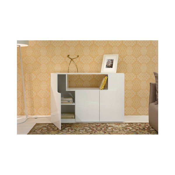 Bílá lesklá komoda TemaHome Jade-image-4