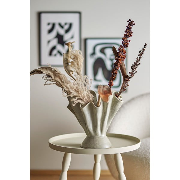 Vaso beige in gres fatto a mano Plier - Bloomingville-image-1