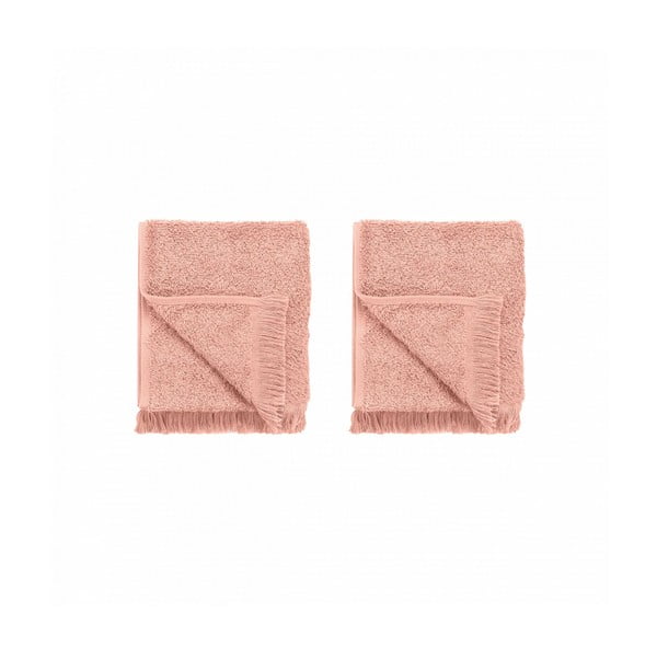 Asciugamani in cotone rosa in set da 2 30x50 cm Frino - Blomus-image-3