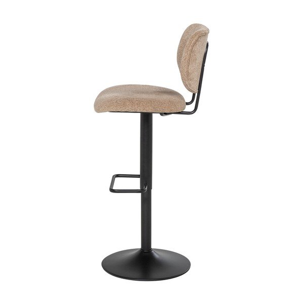 Sgabello da bar beige imbottito con altezza regolabile Brint – WOOOD-image-2