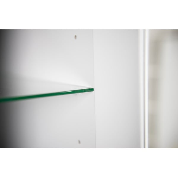 Vetrina grigia con gambe in legno di quercia, altezza 175 cm Dot - Tenzo-image-1