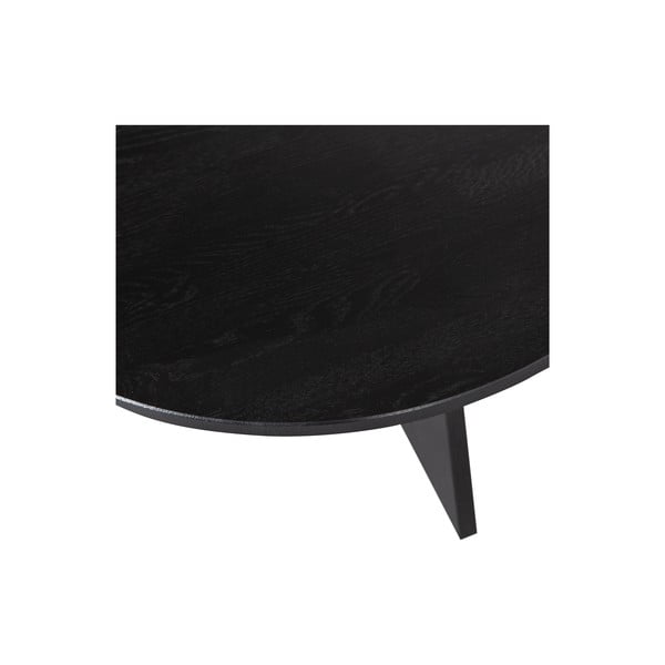 Tavolino da salotto rotondo nero ø 90 cm Fries – WOOOD-image-4
