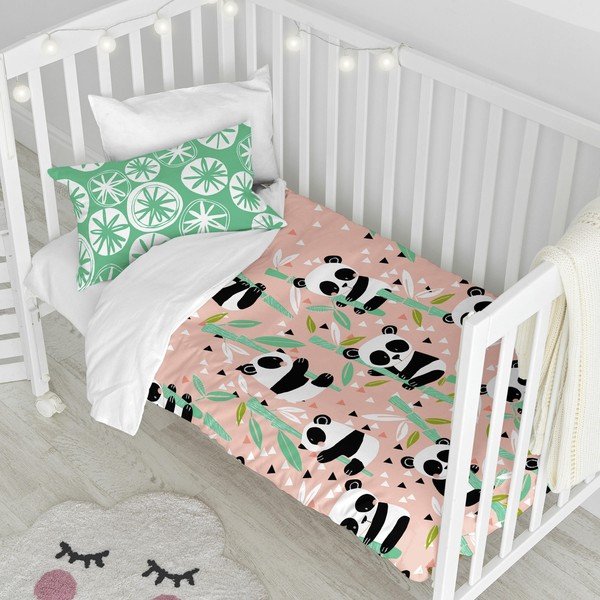 Biancheria da letto in cotone per bambini , 115 x 145 cm Panda Garden - Moshi Moshi-image-4