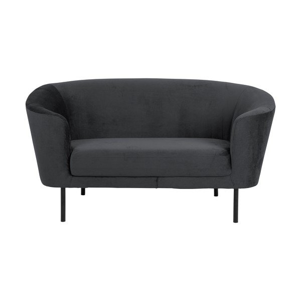 Divano in velluto grigio antracite, 160 cm Biloxi - Actona