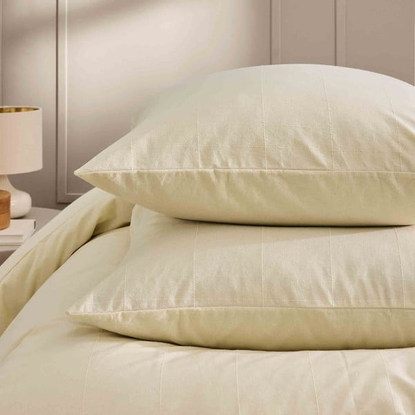 Set copripiumino e federa avorio per letto matrimoniale ed esteso 240x220 cm Linella – douceur d'intérieur-image-3