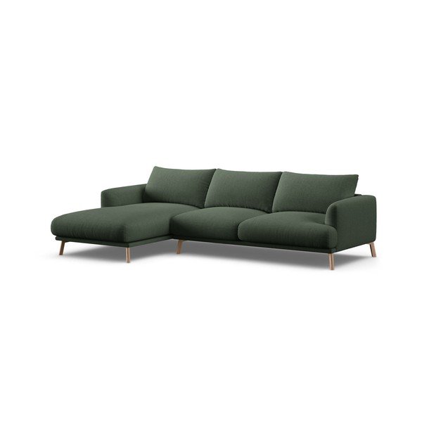 Divano angolare verde (con penisola a sinistra/con chaise lounge) Naomi – Micadoni 