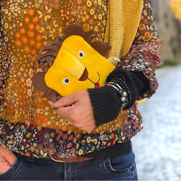 Borsa dell'acqua calda gialla in lana di pecora 200 ml Eco Junior Comfort – Hugo Frosch-image-1