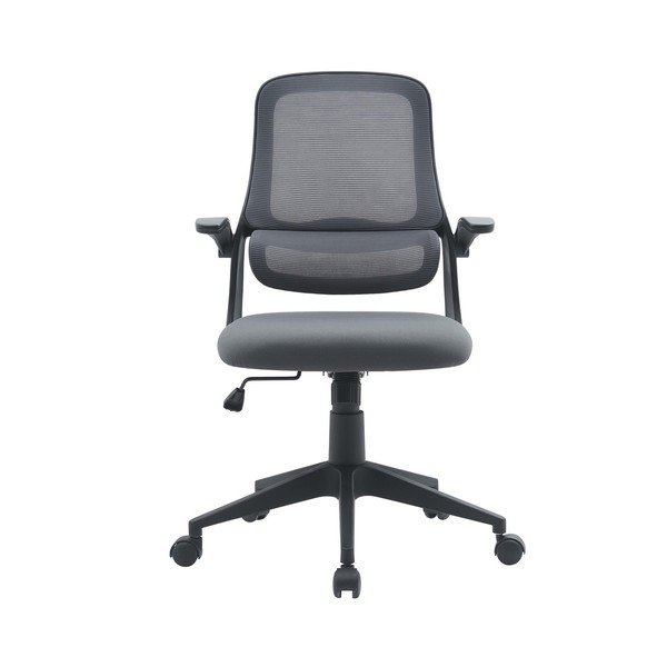 Sedia da ufficio grigia in imbottito Gilmore – Yes Everyday-image-1