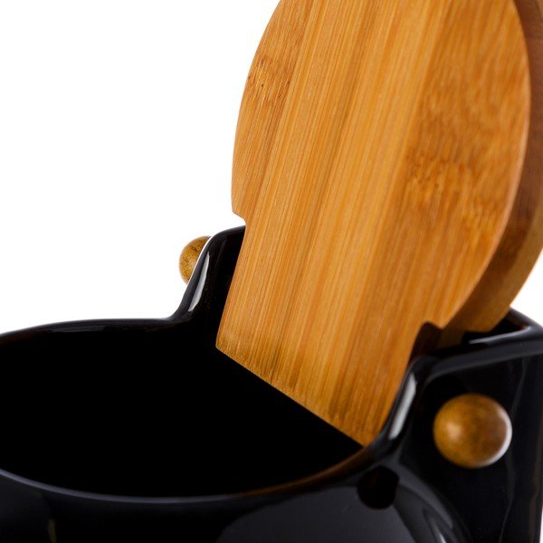 Barattolo di sale nero con coperchio Unimasa Ceramic, 700 ml - Casa Selección-image-3