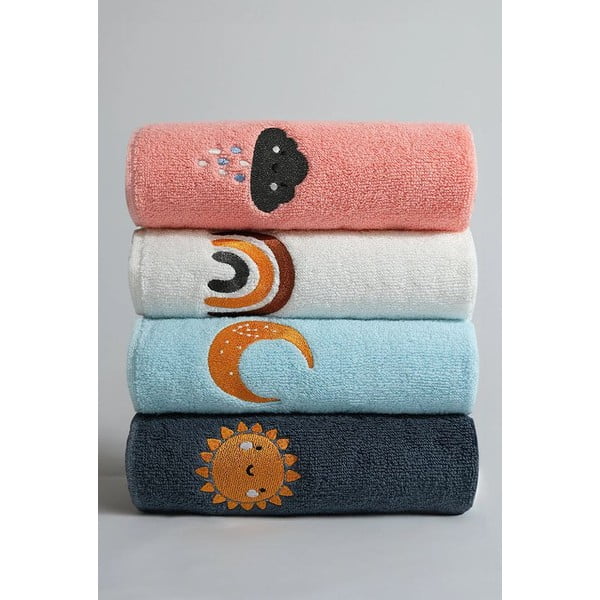 Asciugamani in cotone in set da 4 30x50 cm - Mila Home-image-1