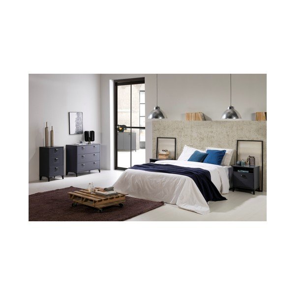 Cassettiera blu Zack, 84 x 80 cm - Marckeric-image-2