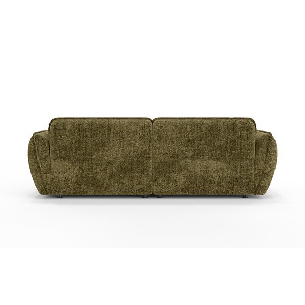 Divano verde con chaise lounge con rivestimento in ciniglia 252 cm Nelia Big – Ropez-image-4