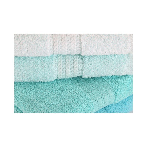 Set di 4 asciugamani in cotone Tropical, 50 x 90 cm - Foutastic-image-1