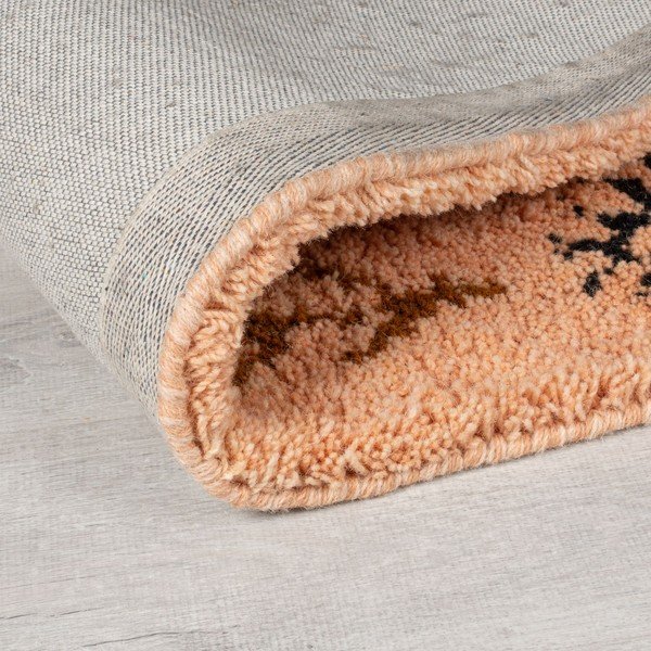 Tappeto in lana tessuto a mano color salmone 160x230 cm Moroccan Sahara - Flair Rugs-image-2