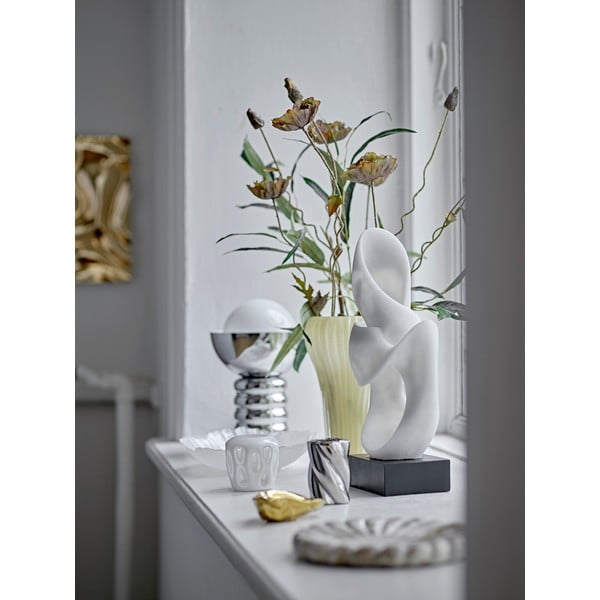 Lampada da tavolo argentata con paralume in vetro (altezza totale 32 cm) Spike – Bloomingville-image-4