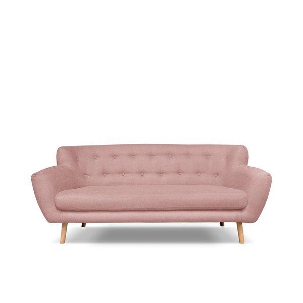 Divano rosa chiaro Cosmopolitan design , 192 cm London - Cosmopolitan Design