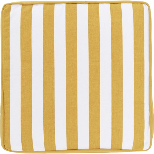 Cuscino di seduta in cotone giallo e bianco, 40 x 40 cm Timon - Westwing Collection